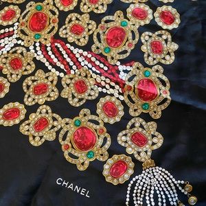 Chanel vintage jewel scarf